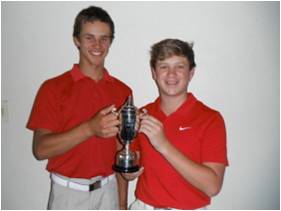 Johan Oosthuizen & Duncan van der Vyver winners WP Junior Foursomes Dec 2012