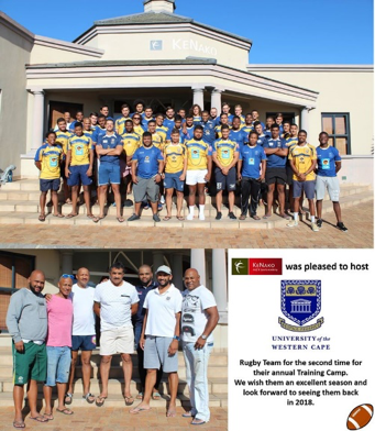 Chester Williams and UWC Rugby Team at KeNako Academy