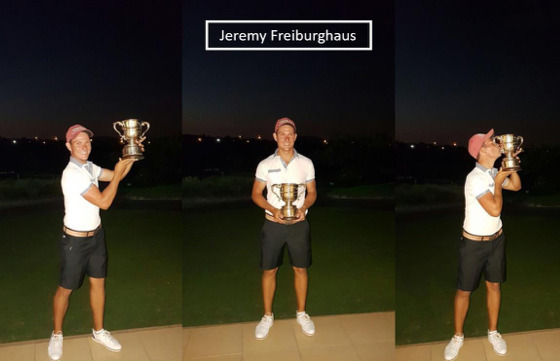 KeNako Academy, Jeremy Freiburghaus wins Northern Amateur Championship, article.