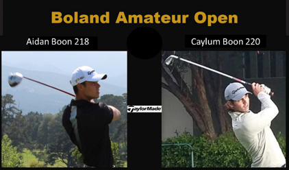 Aidan Boon and Caylum Boon Compete in Boland Amateur Open
