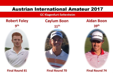KeNako Academy, Robert Foley 9th and Caylum Boon 11th Austrian International Amateur, article.