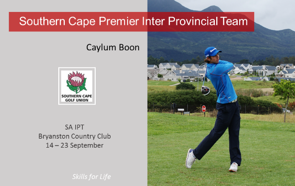 Caylum Boon Selected for Southern Cape Premier IPT