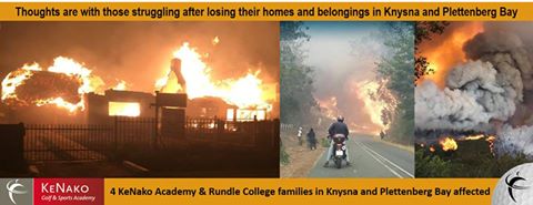 KeNako Academy, Support and Assistance after the Devastating Knysna Fires, article.