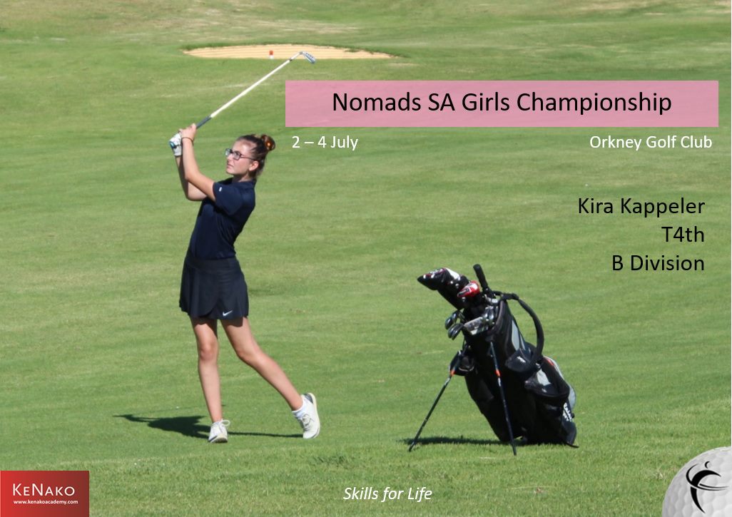KeNako Academy, Kira Kappeler 4th in Nomads SA Girls Championship, article.