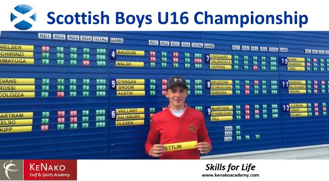 KeNako Academy, Loïc Ettlin 5th in Scottish Boys U16 Championship, article.