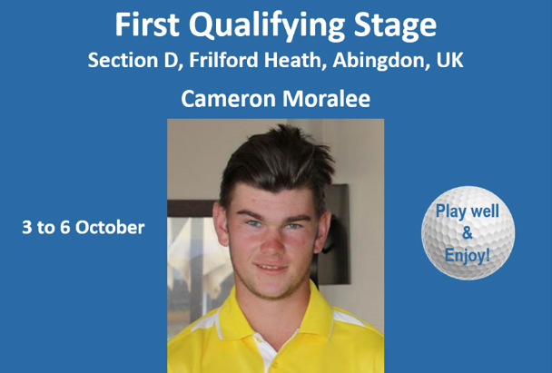 KeNako Academy, Cameron Moralee Tees off in First Qualifying Stage of European Tour, article.