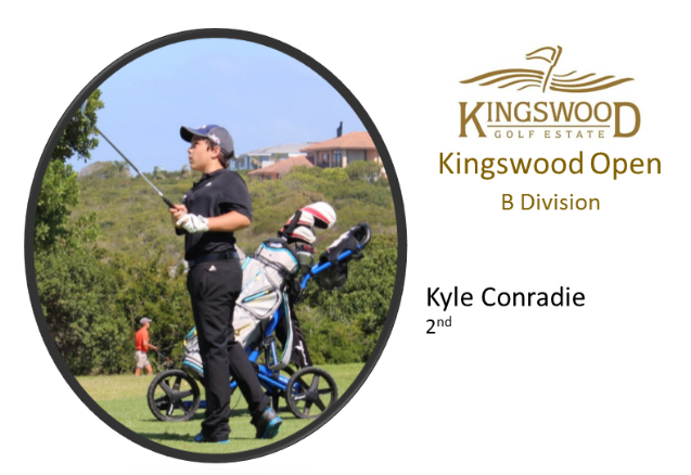 Kyle Conradie 2nd in B Division of Kingswood Open