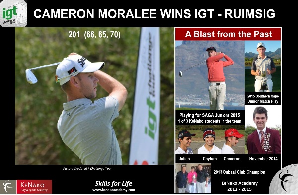 KeNako Academy, Old Boy Cameron Moralee Wins on IGT Challenge Tour, article.