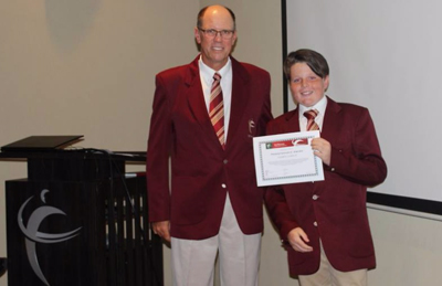 KeNako Academy, Jaydon Liddell Receives the Perseverance Award.