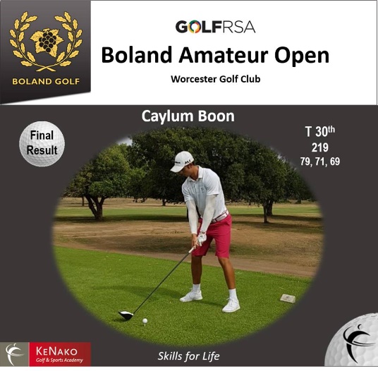KeNako Academy, Caylum Boon Recovers Well in Boland Open.