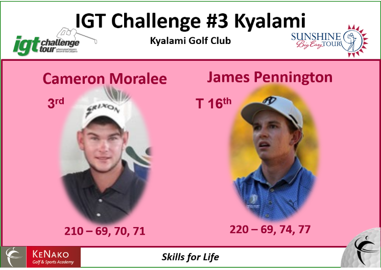 Cameron Moralee 3rd in IGT Challenge #3.