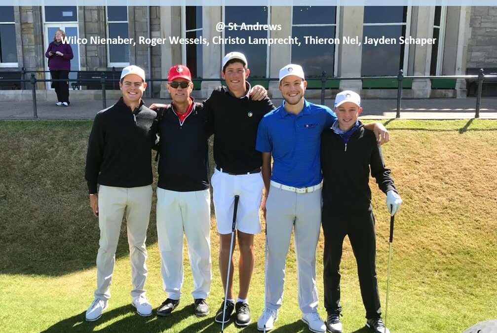 Head KeNako Academy Golf Coach Roger Wessels and GolfRSA National Squad in Scotland