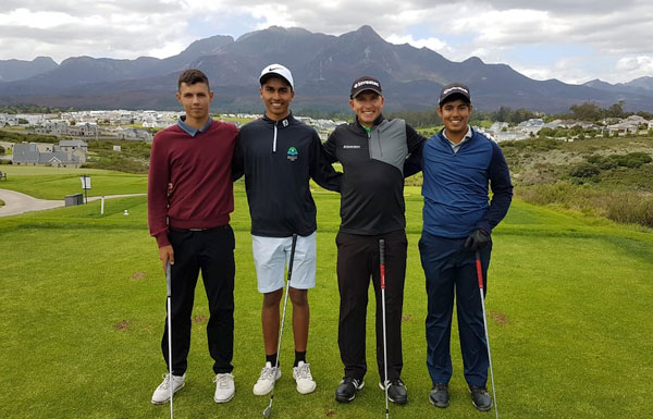 European Tour Professional Dean Burmester Plays with Students