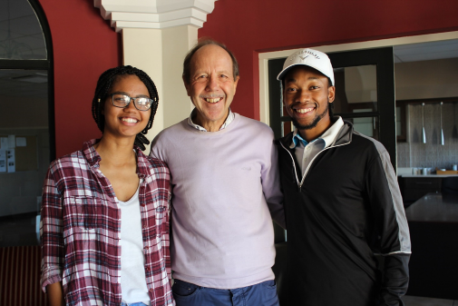 Charnay Williams and Phumlani Maluka Greet KeNako Staff and Friends